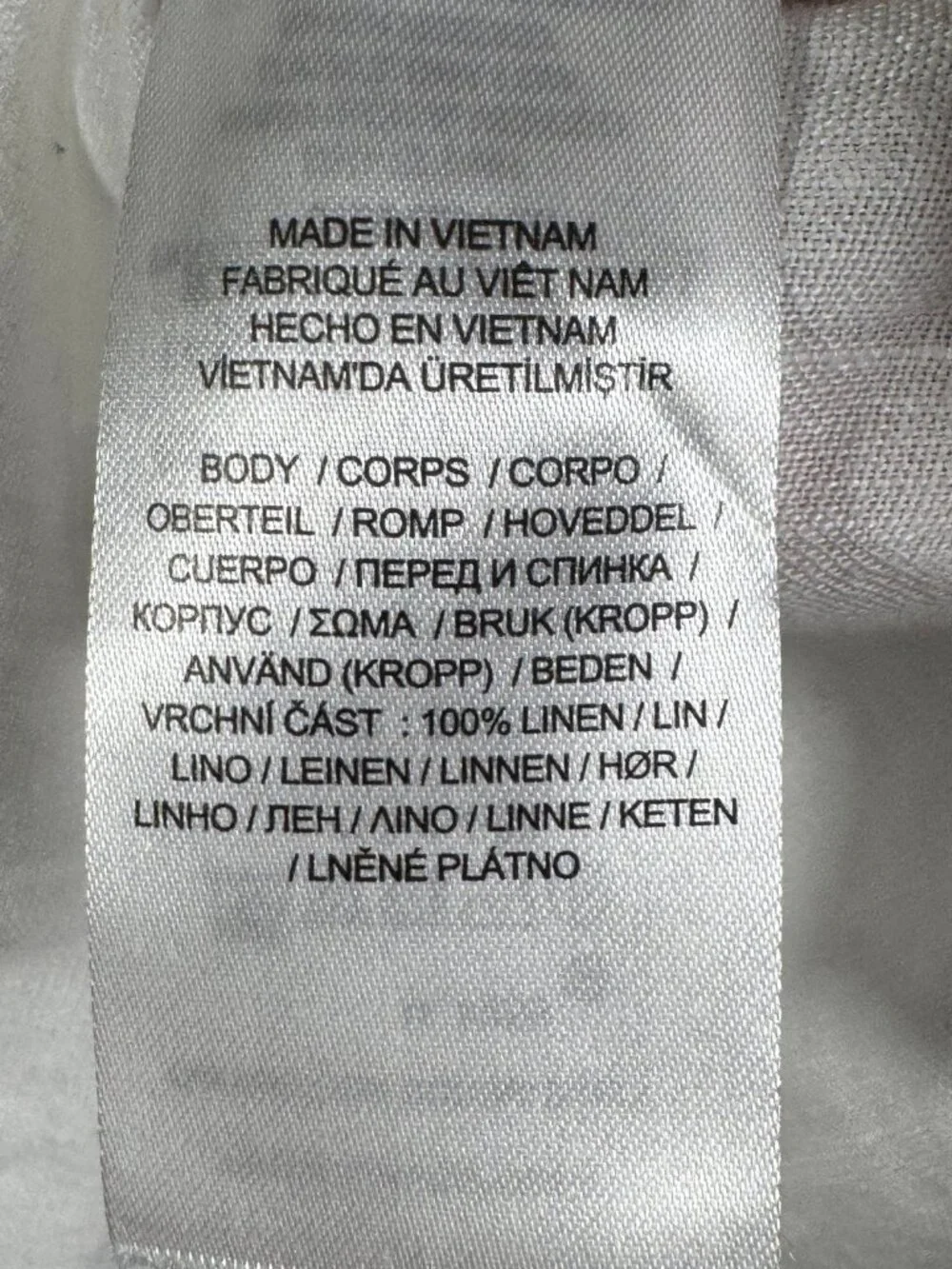Lauren Ralph Lauren Shirt Womens L White 100 Linen Roll Tab Sleeve $125